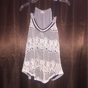 Tank top -Blue and Grey White patterns